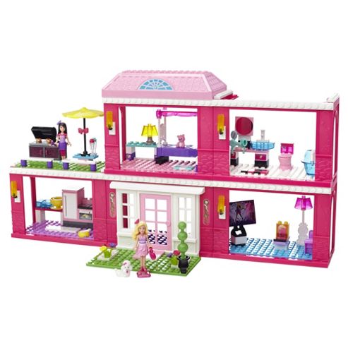 Image of Mega Bloks Barbie Build ---n Play Fab Mansion Playset