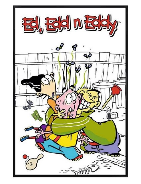 Image of Gloss Black Framed Cartoon Network Ed, Edd N Eddy Group Hug Poster