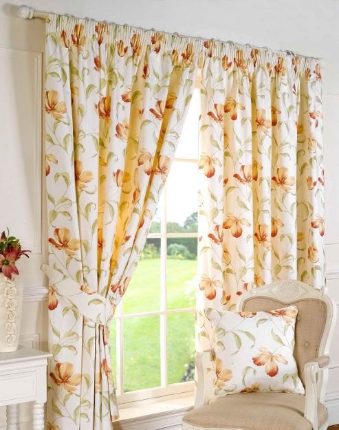 Image of Ascot Ready Made Lined Curtains - Brown