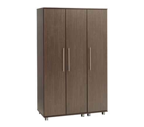 Image of Ideal Furniture New York Triple Plain Wardrobe - Beech