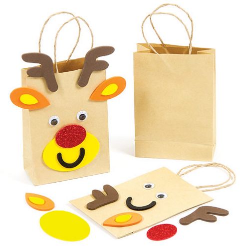 Image of Reindeer Gift Bag Craft Kits (pack Of 4)