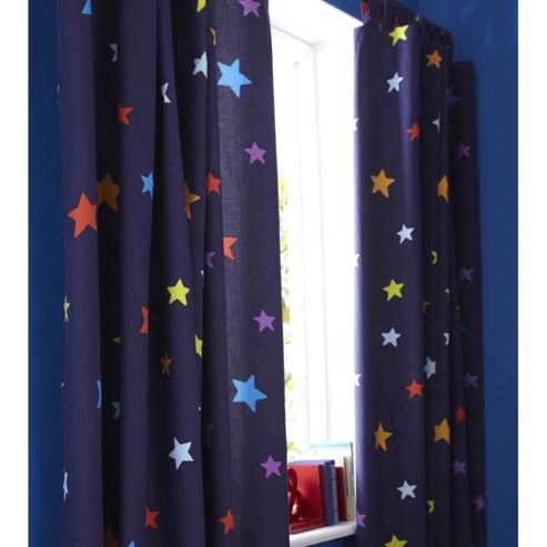 Image of Catherine Lansfield Home Kids Outer Space Curtains Multi 168cm Wide X 183cm Drop (66x72 Inches)