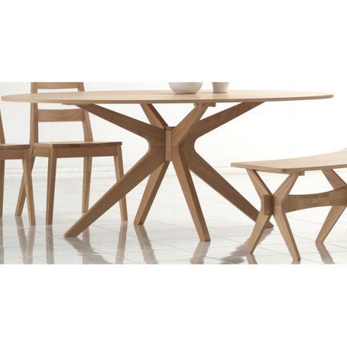 Image of Home Zone Malmo Solid Oak Dining Table