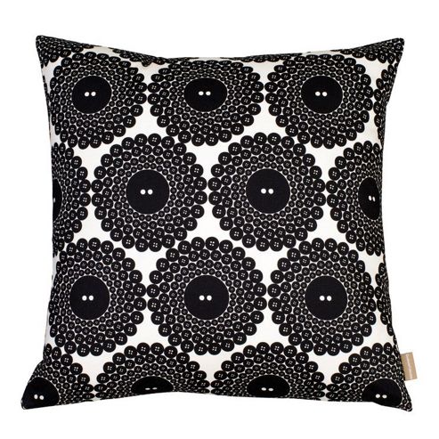 Image of Graduate Collection Button Print Cushion - Black