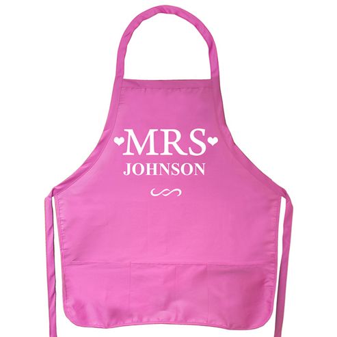 Image of Personalised Mrs Pink Apron