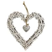 Nautical wicker hanging heart