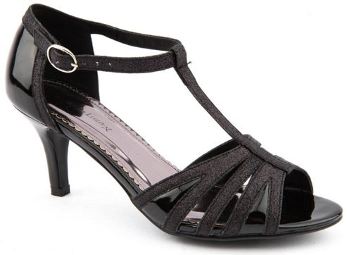 Ladies Emilio Luca X Glitter Nights Black Heeled Sandals