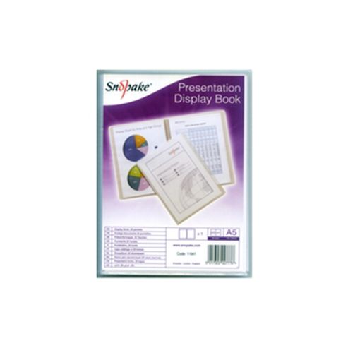 Image of Snopake Superline Presentation Book A5 20-pocket Polypropylene Clear 11941