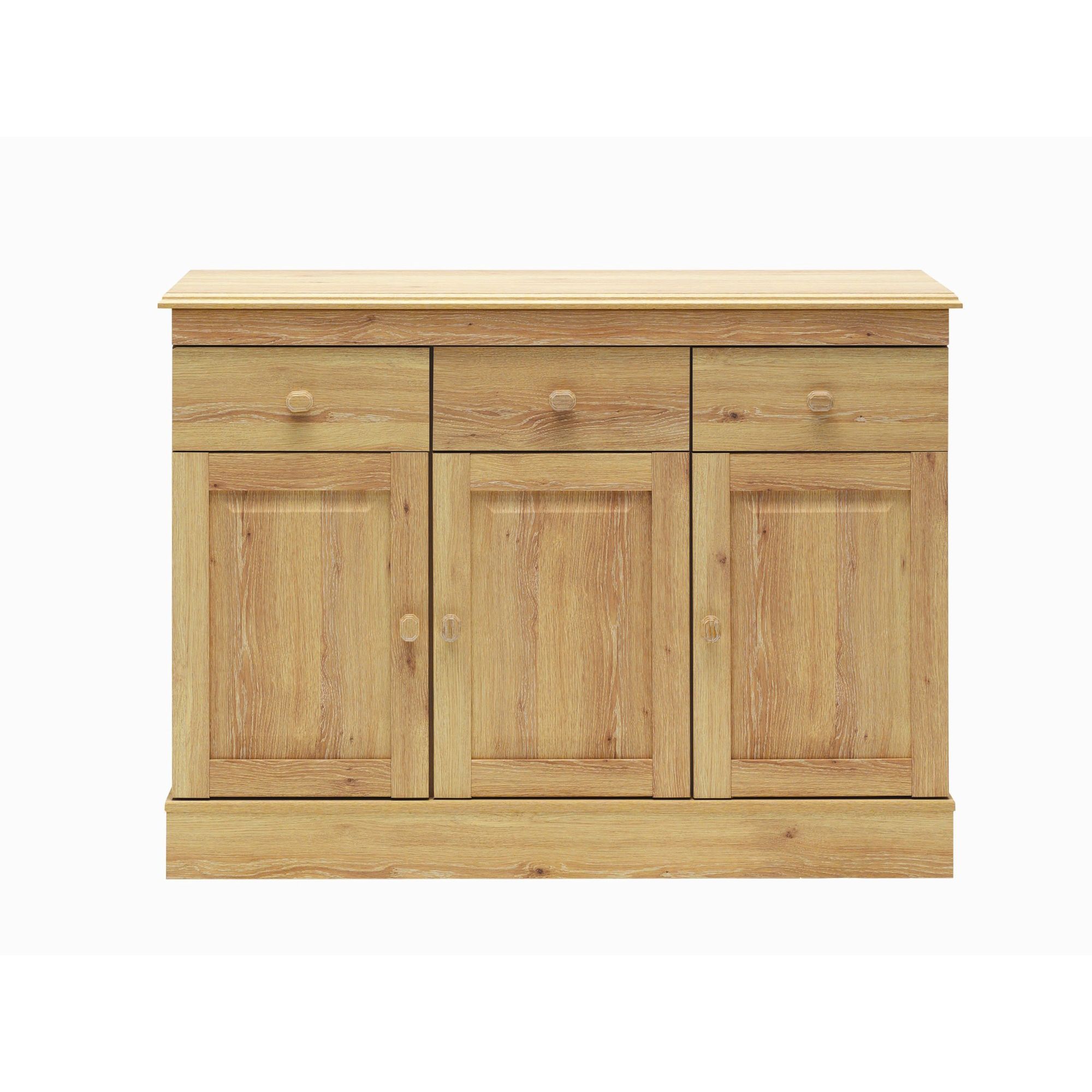 Caxton Driftwood Three Door Sideboard in Limed Oak at Tesco Direct