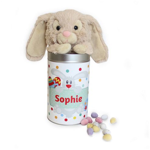 Image of Personalised Bunny In Easter Tin