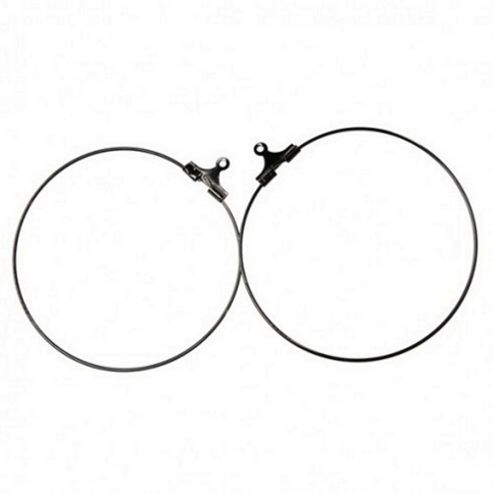 Image of Hoop Earrings - Black - 2 Pack