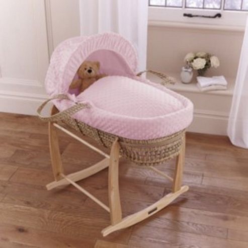 Image of Clair De Lune Dimple Palm Moses Basket (pink)