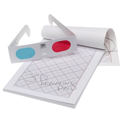 Image of 3d 50-page Drawing Pad & Glasses Set