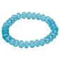 Aquamarine Glass Bead Stretch Bracelet