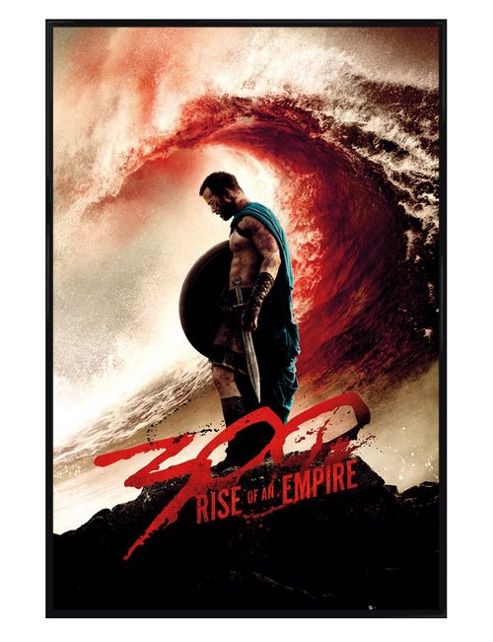 Image of Gloss Black Framed 300 Rise Of An Empire The Epic Saga Poster
