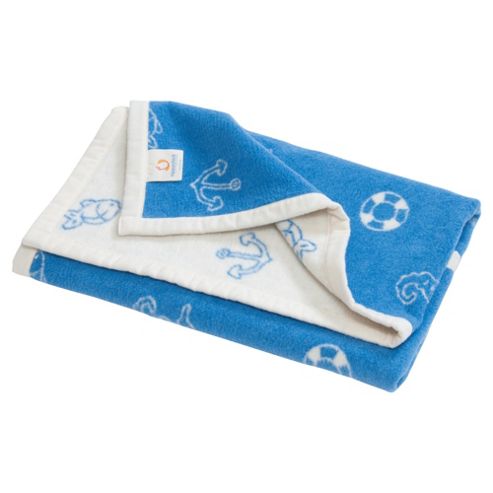 Image of Blue Marina Toddler Blanket 100x150cm