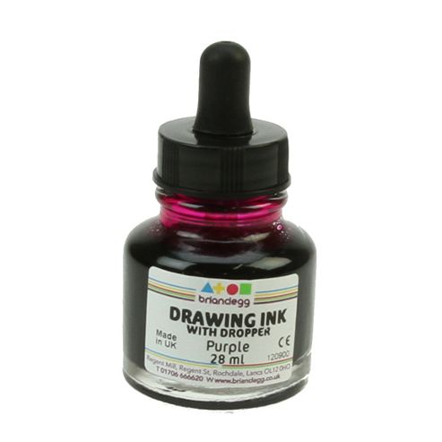 Image of Drawing Ink Purple 28 Ml Dropper Top