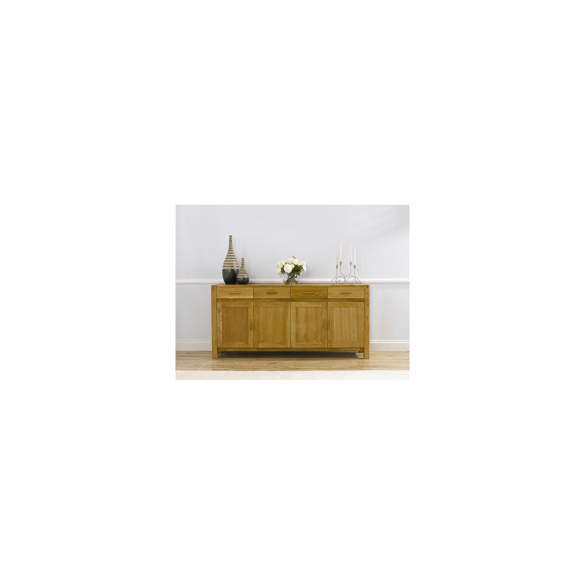 Mark Harris Furniture Verona Large Sideboard - Dark Oak - 86cm H x 180cm W x 45cm D at Tesco Direct
