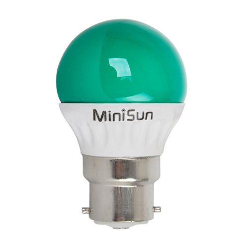 Image of Minisun B22 4w Led Golfball Bulb In Green