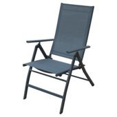 Seville Metal/Textilene 5 Position Recliner - Charcoal