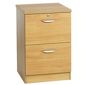 Enduro Two Drawer Wooden Filing Cabinet - Warm Oak