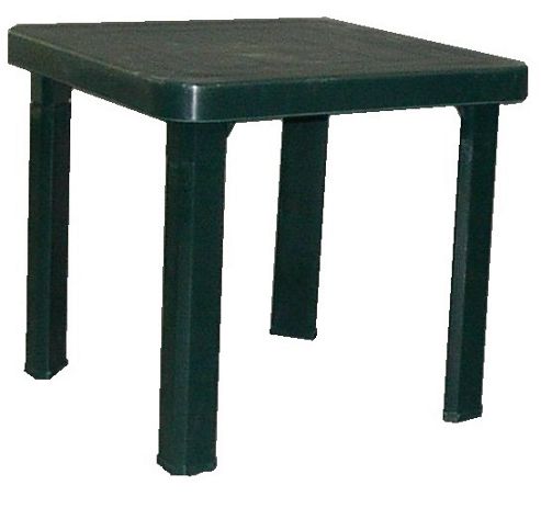 Image of Resol Sun Lounger Side Table In Green / Garden Table Polypropylene Plastic X1