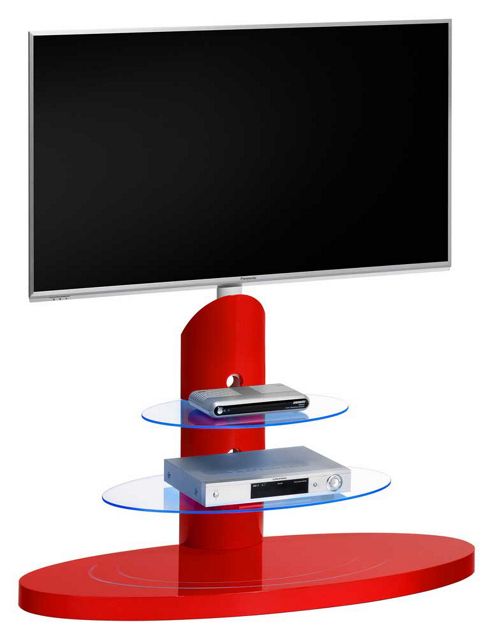 Image of Maja 1636 Pastel Red Cantilever Tv Stand