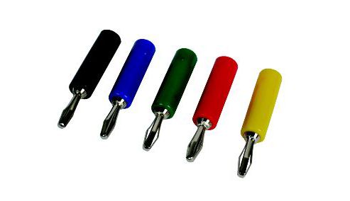 Image of 4mm Test Cable Lead Nickel Plated Connector Plug Blue