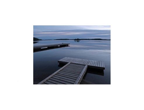 Image of Pharmore Ltd Boardwalk In Lake Wall Art - 60cm X 90cm