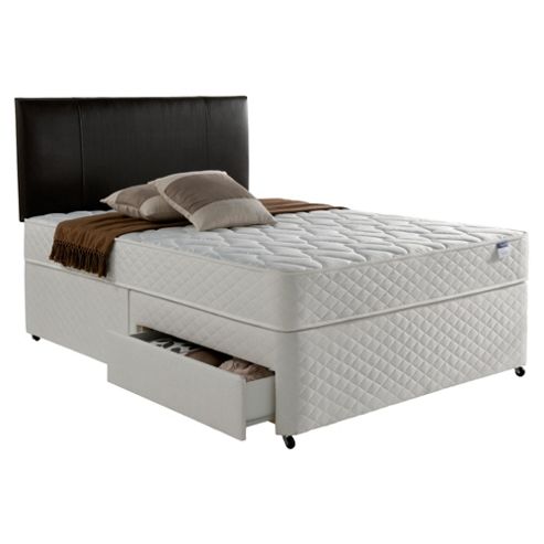 Image of Silentnight Miracoil Comfort Micro Quilt 2 Drawer Divan, Double - Super King (6ft)