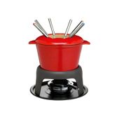 Kitchen Craft Master Class Cast Iron Enamelled Red Fondue Set