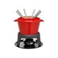 Kitchen Craft Master Class Cast Iron Enamelled Red Fondue Set