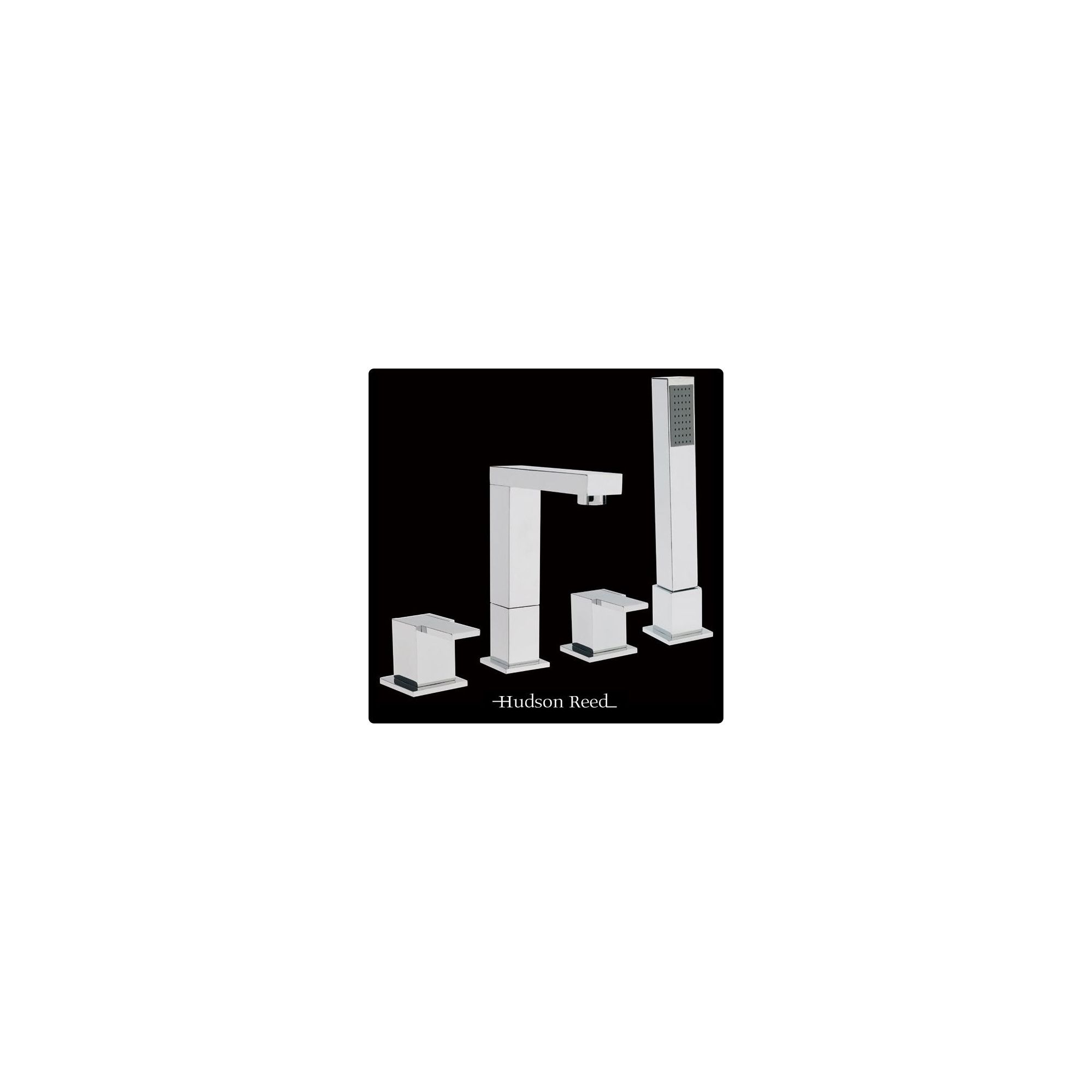 Hudson Reed Genna 4 Tap Hole Bath Shower Mixer Tap with Swivel Spout, Shower Kit and Hose Retainer at Tesco Direct