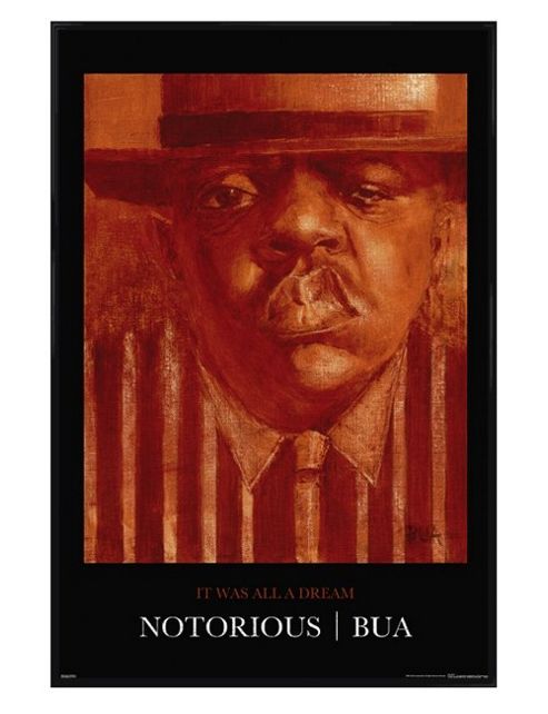 Image of Notorious Big Gloss Black Framed It Was All A Dream Poster