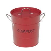 VICTOR Compost Bucket with Liner in Red