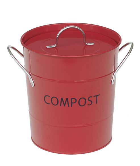 Image of Victor Compost Bucket With Liner In Red