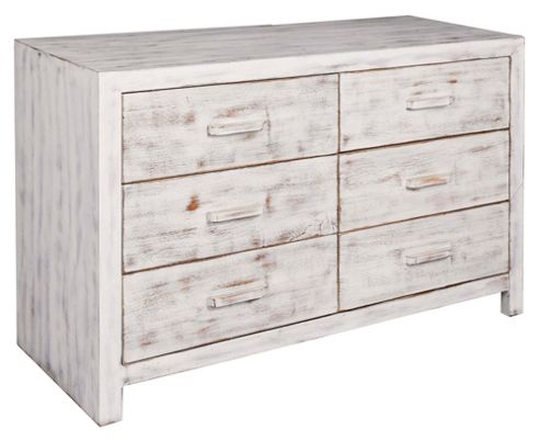 Image of Home Essence Portobello 6 Drawer Chest - Large (80 Cm H X 120 Cm W X 45 Cm D)
