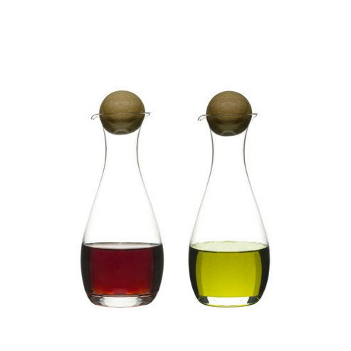 Image of Sagaform Oil/vinegar Bottles With Oak Stopper (pack Of 2)