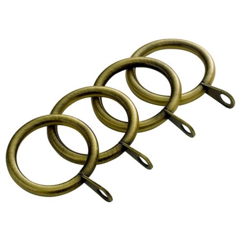 Image of 29mm Curtain Rings Antique Brass Pack Of 4