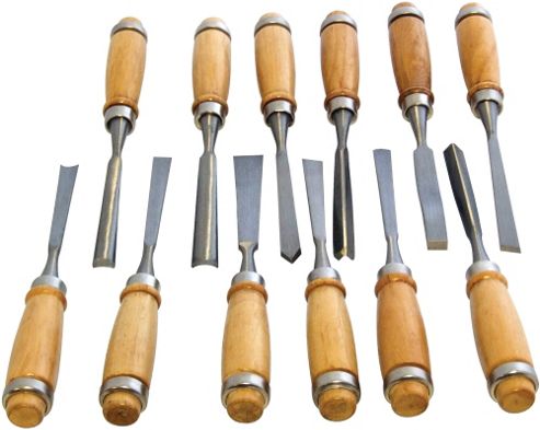 Image of Am-tech Wood Carving Chisel (12 Pieces)