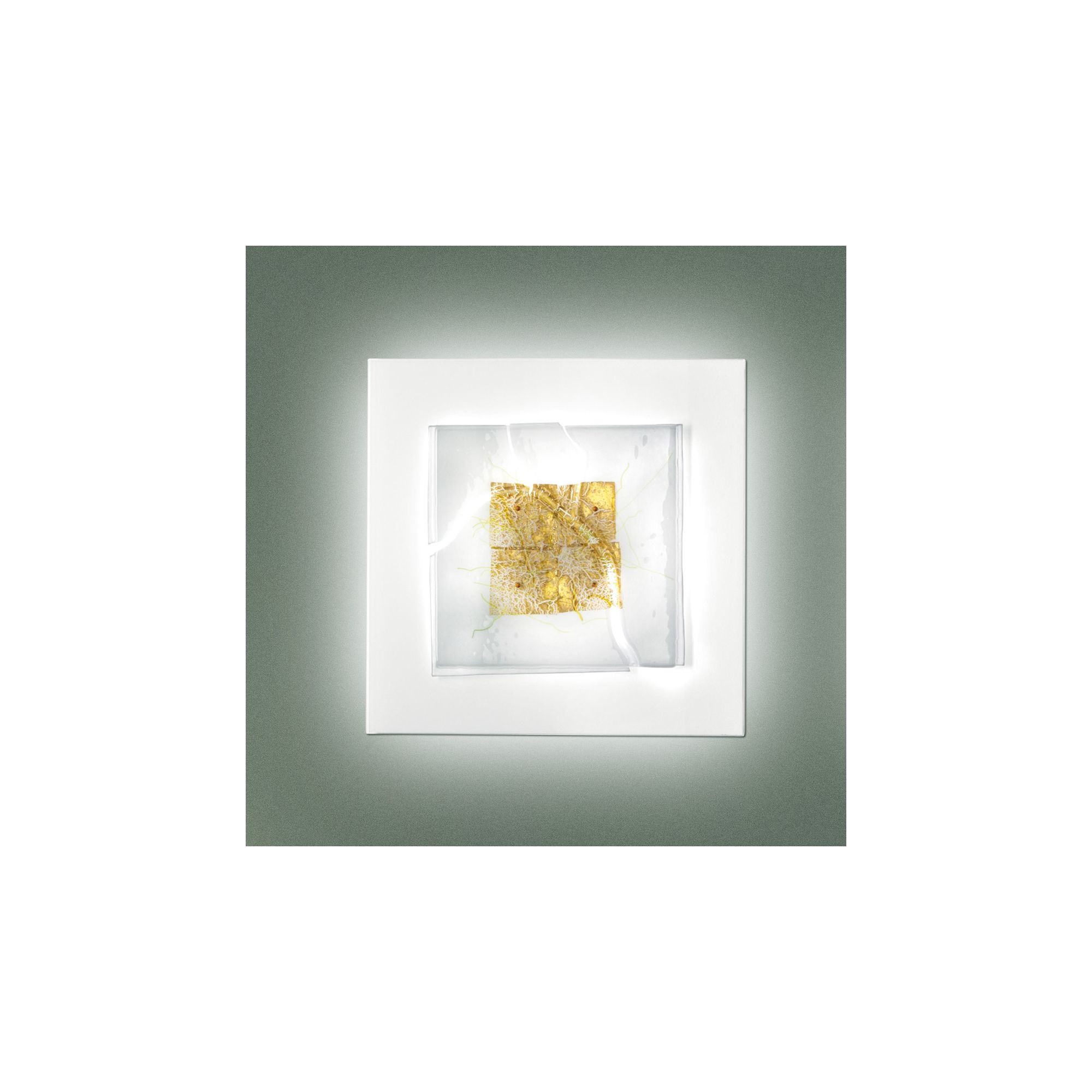 Leucos Laguna Wall Light in Decoro Delta Amber Gold Leaf and Glass Beads