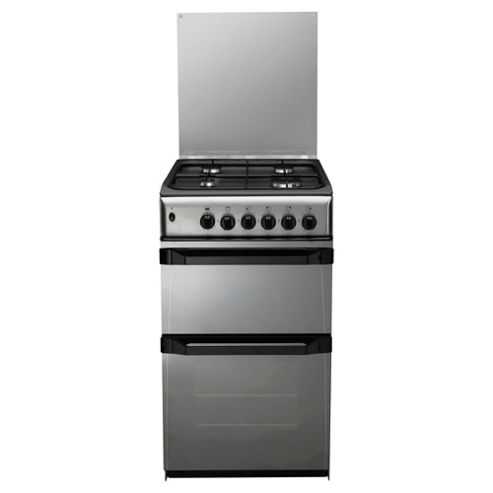 Image of Indesit Itl50gm, Freestanding, Gas Cooker, 50cm, Mirror, Twin Cavity, Single Oven