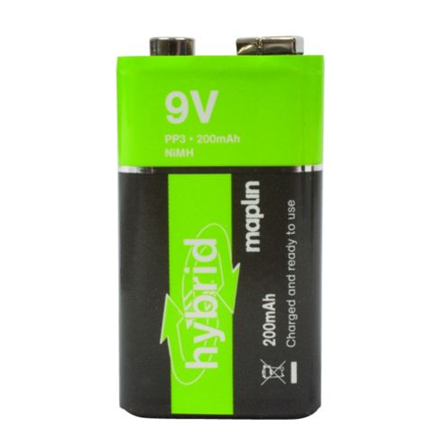 Image of Maplin Hybrid 9v Pp3 200mah 8.4v Rechargeable Battery