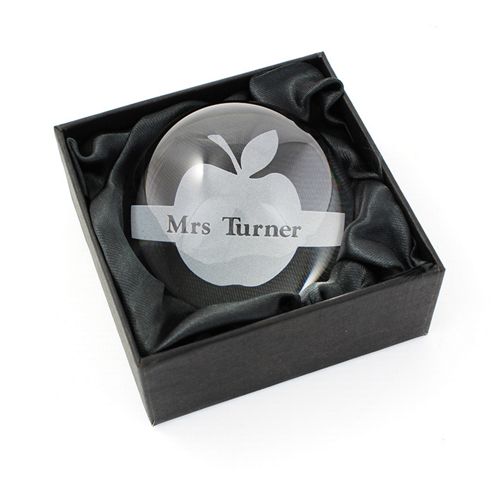 Image of Personalised Apple Dome Paperweight