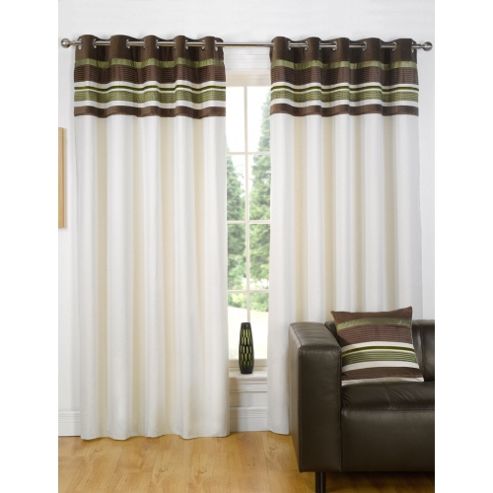Image of Dreams N Drapes Kendal Green 46x90 Eyelet Lined Eyelet Curtains
