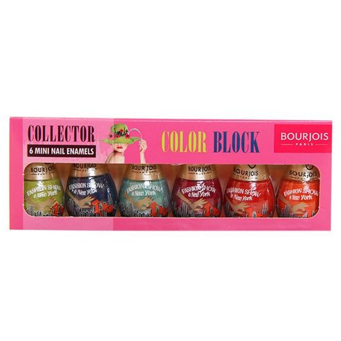 Image of Bourjois Color Block Mini Nail Enamels Set (6 Pack X 3ml)