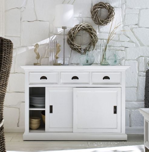 Image of Whitehaven Painted Buffet With 2 Sliding Doors