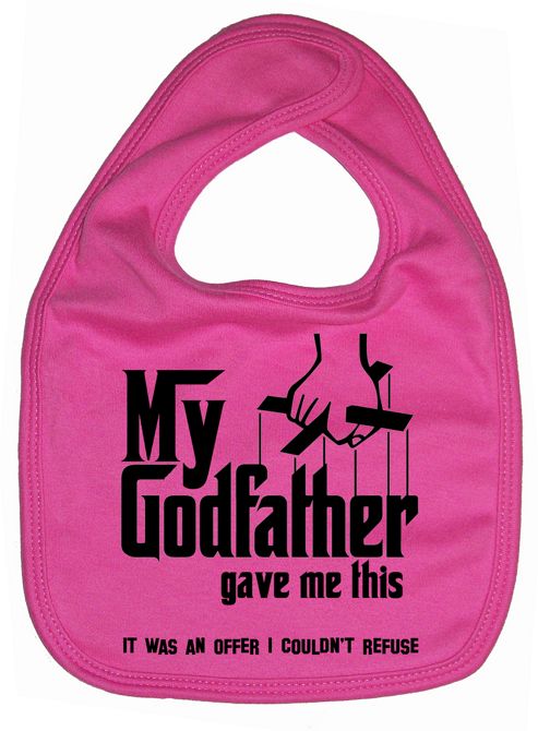 Image of Dirty Fingers My Godfather Gave Me Offer I Couldn't Refuse Bib Fuchsia