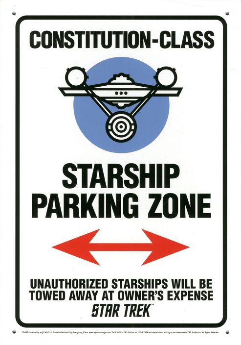 Image of Star Trek Starship Parking Tin Sign