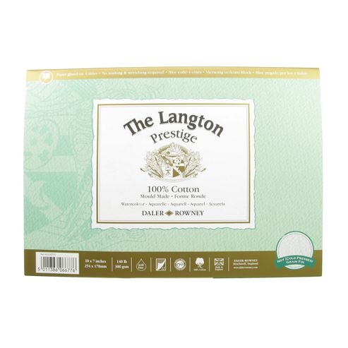 Image of Daler Langton Prestige Watercolour Cp Block 10 X 7